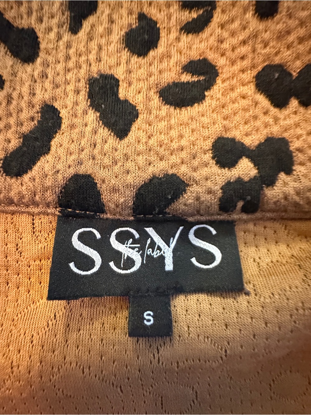 SSYS The Label “Anna” Leopard Print Quarter Zip Pullover - Brown & Black Small - Picture 4 of 8
